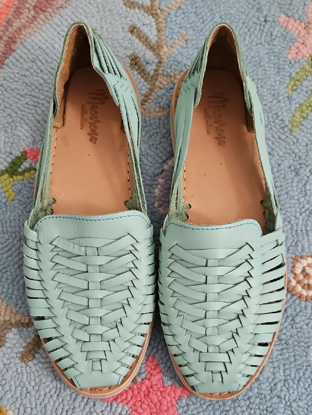 Macarena Mint Green Huarache Flats